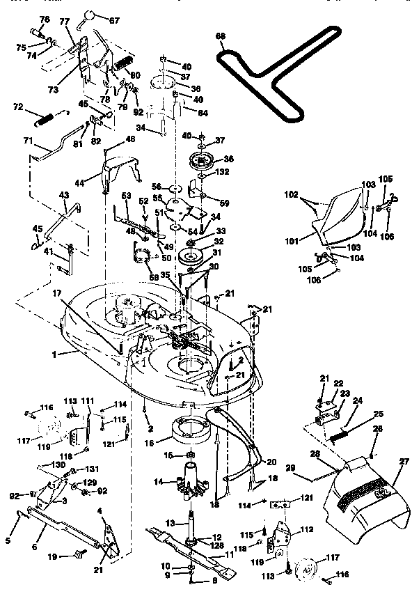 Craftsman 917259030 mower deck diagram
