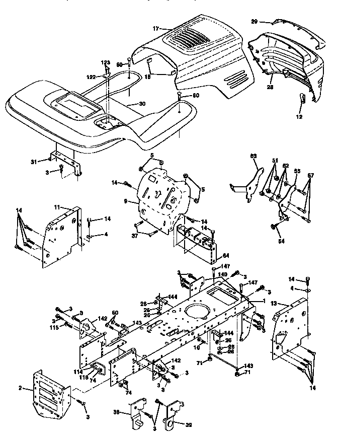 Craftsman 917259020 chassis and enclosure diagram