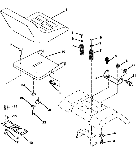 Craftsman 917259020 seat assembly diagram