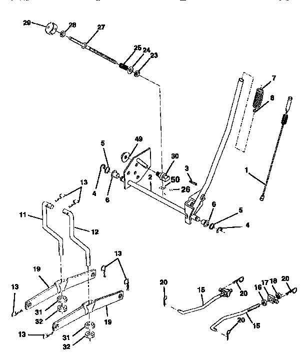 Craftsman 917259020 mower lift diagram