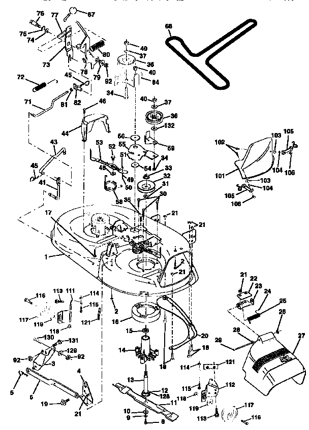 Craftsman 917259020 mower deck diagram
