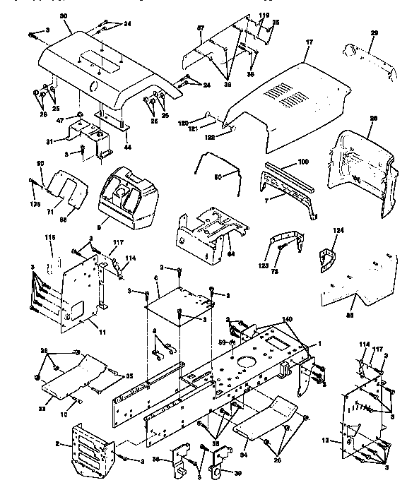 Craftsman 917258690 chassis and enclosures diagram