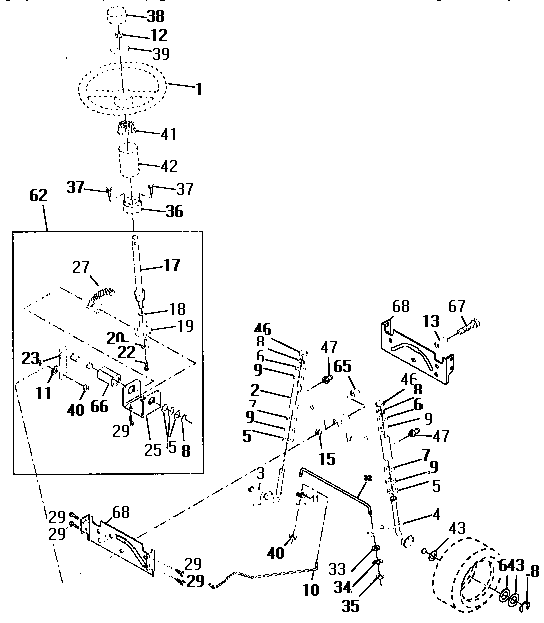 Craftsman 917258690 steering assembly diagram