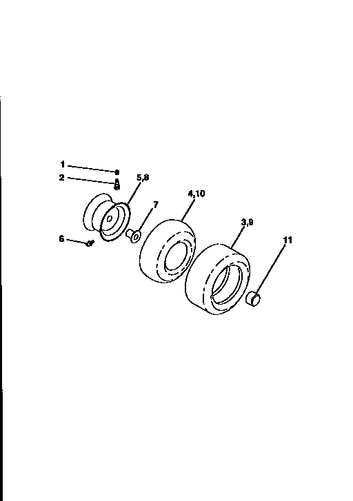 Craftsman 917258690 wheels and tires diagram