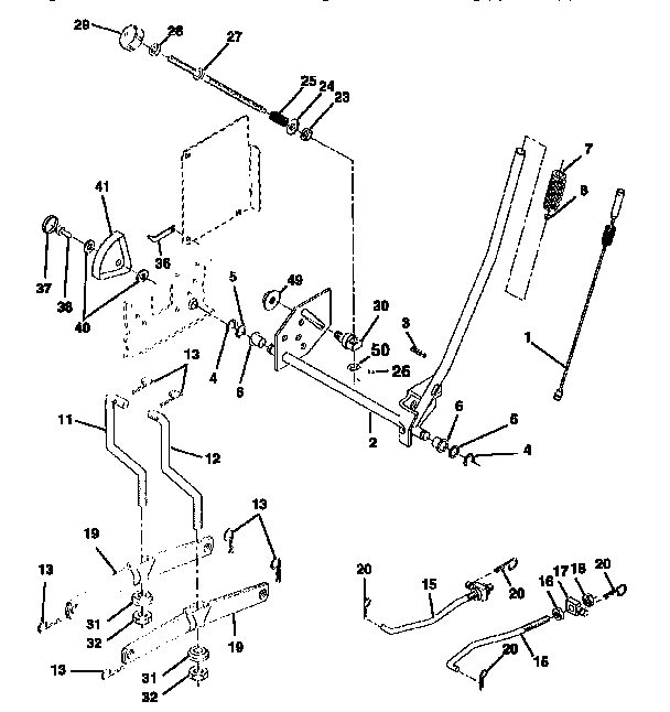 Craftsman 917258690 mower lift diagram