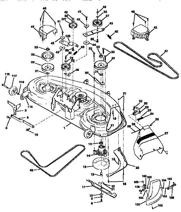 Craftsman 917258690 mower deck diagram
