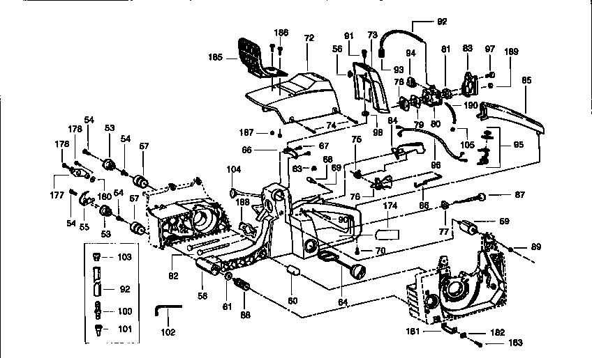 Craftsman 358351202 main frame diagram