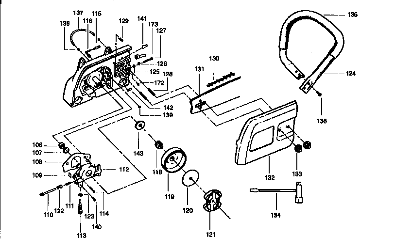 Craftsman 358351202 handle assembly diagram