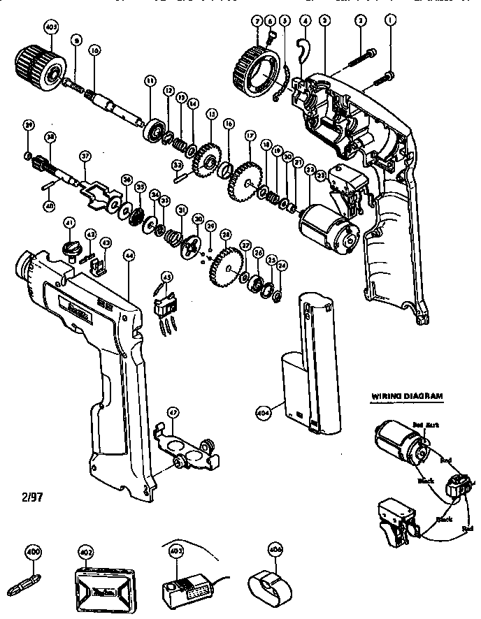 Makita 6011DW unit parts diagram