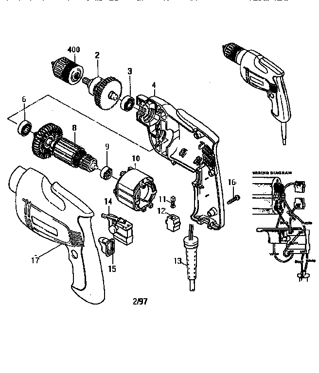 Makita 6406 makita 3/8" (10mm) drill diagram