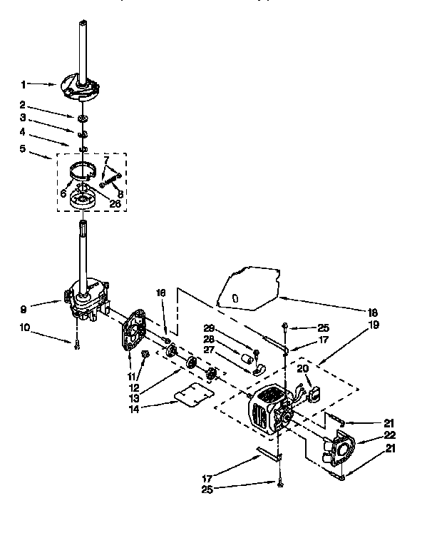 Kenmore 11026824691 motor and pump diagram