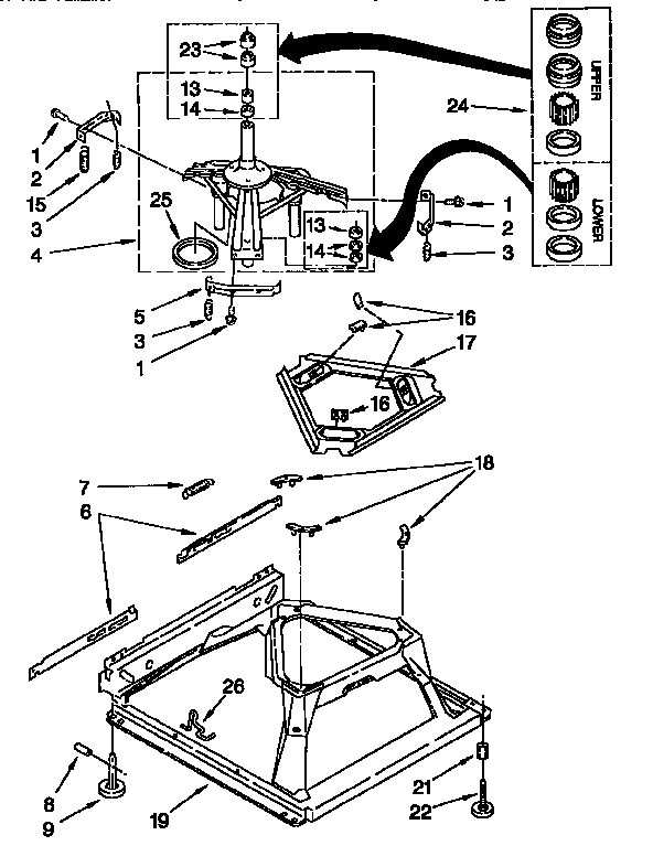 Kenmore 11026824691 machine base diagram