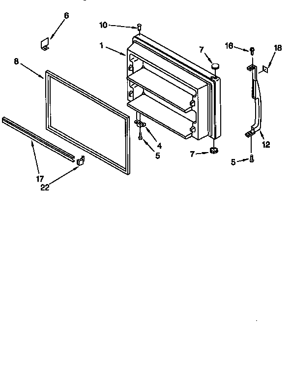 Kenmore 10677188790 freezer door diagram