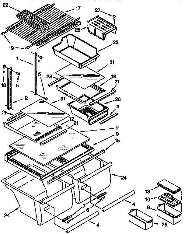 Kenmore 10677188790 shelf diagram