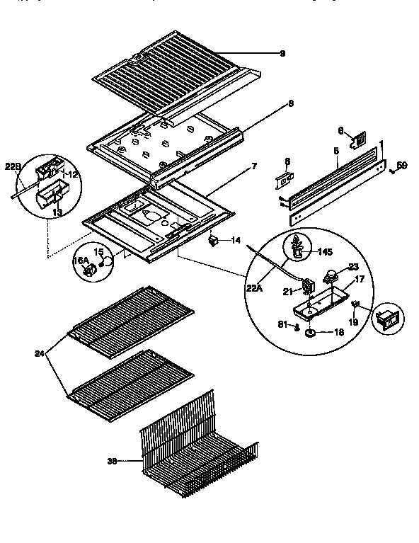 Kenmore 25367800790 shelf assembly diagram