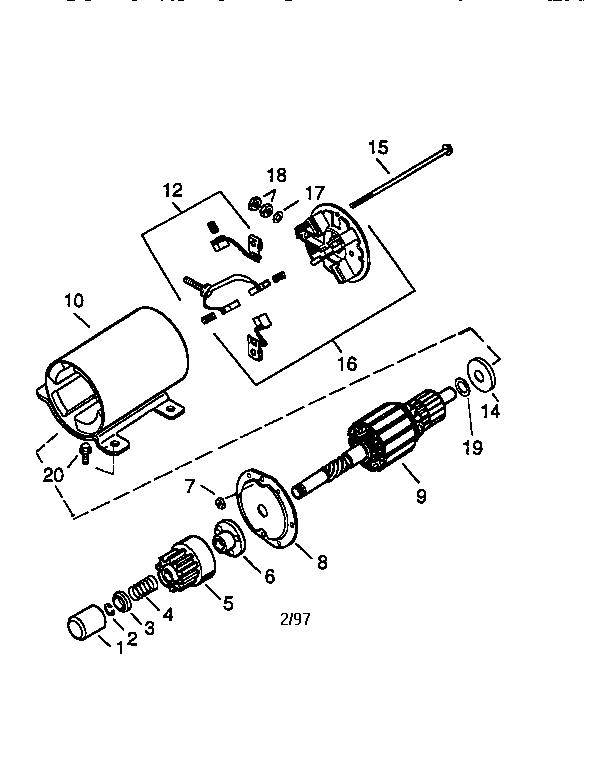 Craftsman 502255060 starter motor 35763a (71/143) diagram