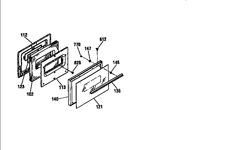 Kenmore 91192761791 door section diagram