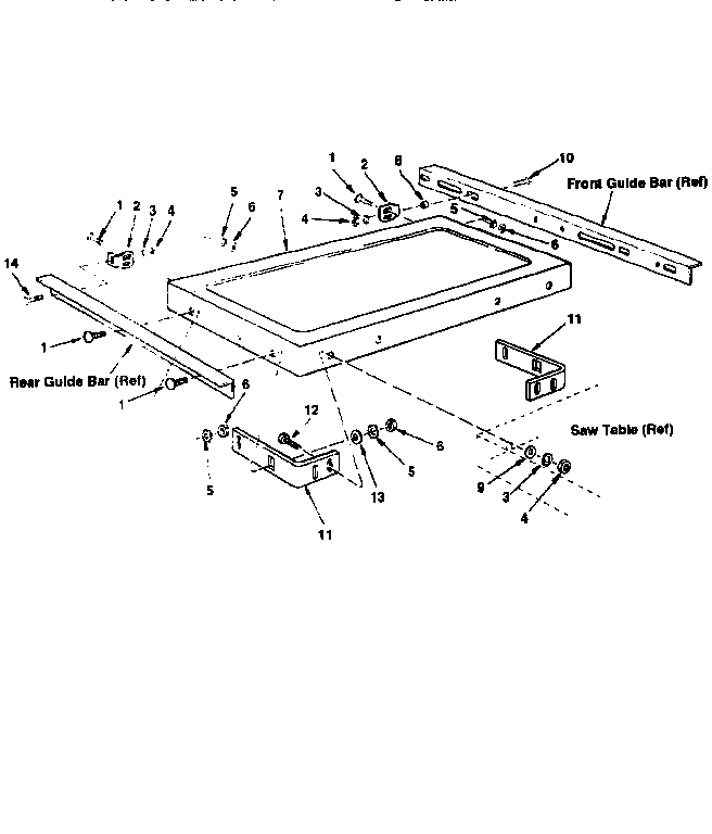 Craftsman 113299210 table extensions diagram