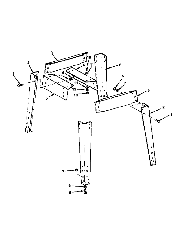 Craftsman 113299210 leg set diagram