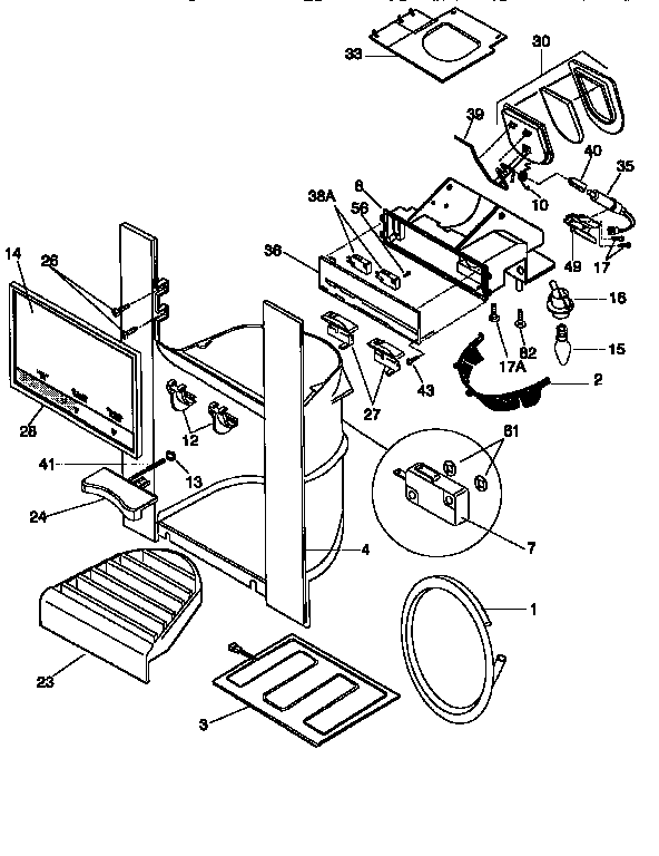 Kenmore 25357687790 dispenser diagram