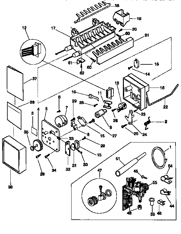 Kenmore 25357687790 icemaker diagram