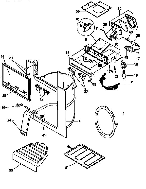 Kenmore 25357672790 dispenser diagram