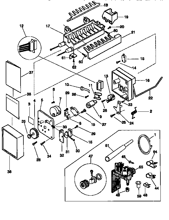Kenmore 25357672790 icemaker diagram