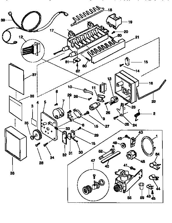 Kenmore 25376847790 icemaker diagram