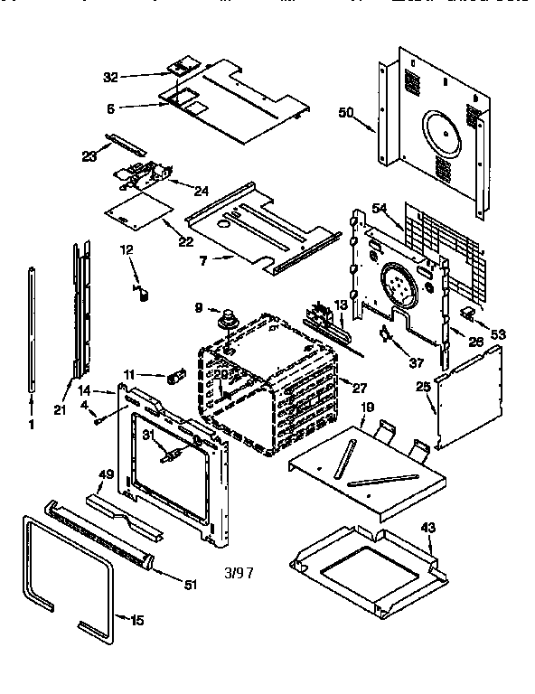 Whirlpool RBS245PDQ1 oven diagram