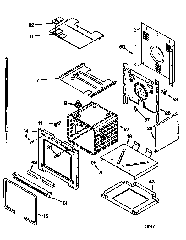 Whirlpool RBD245PDQ1 lower oven diagram