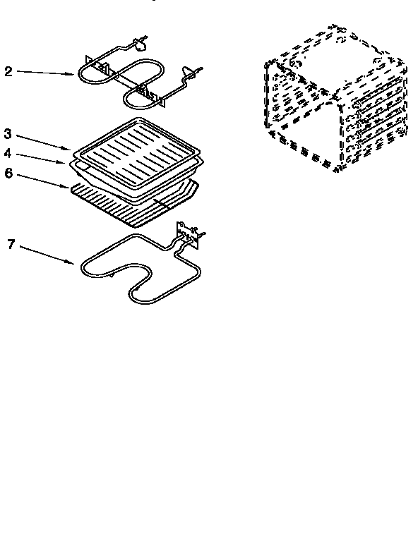 Whirlpool RBD245PDQ1 internal oven diagram