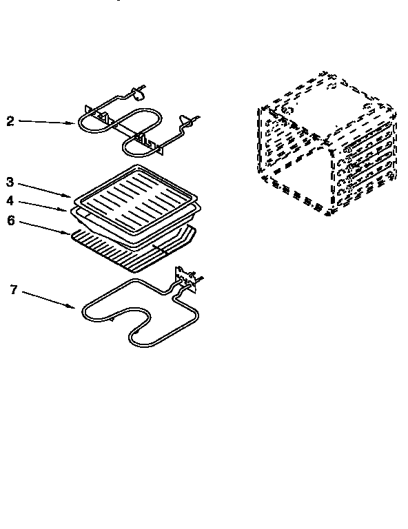 Whirlpool RBS305PDQ2 internal oven diagram