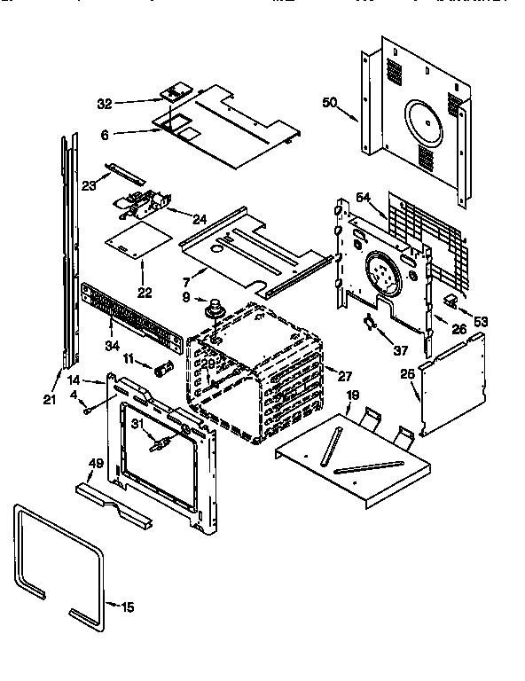 Whirlpool RBD245PDQ3 upper oven diagram
