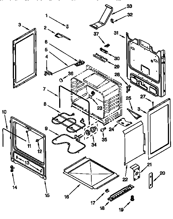 Whirlpool RF364BXEZO chassis diagram