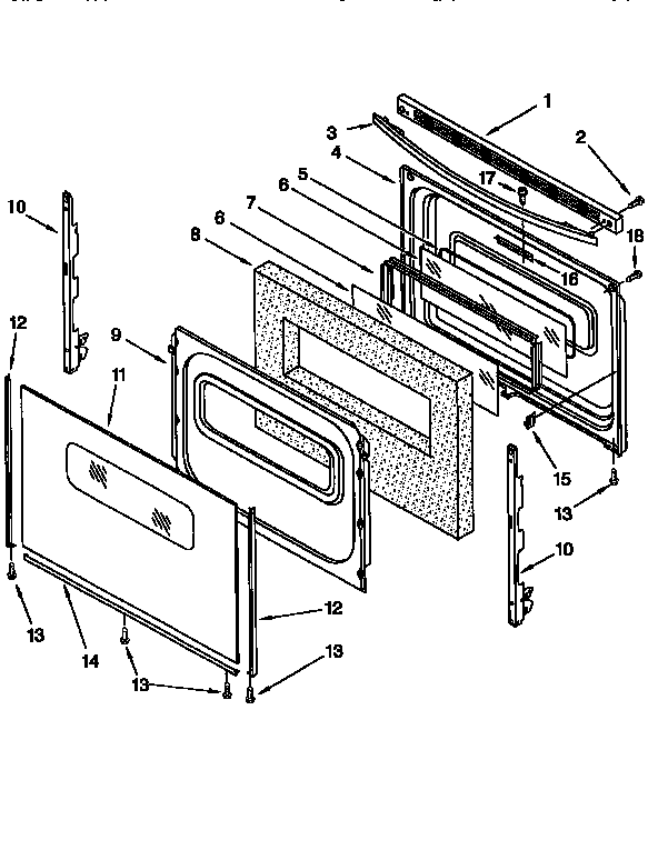 Whirlpool RF375PXEQ0 door diagram