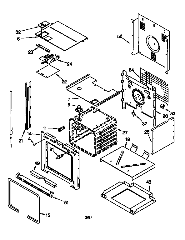 Whirlpool RBS245PDB2 oven diagram