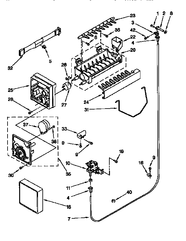 Whirlpool ED22DSXEN01 icemaker diagram