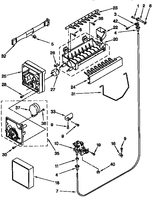 Whirlpool ED22PQXDW04 icemaker diagram