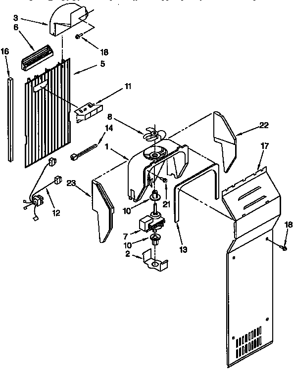 Whirlpool ED22DQXEB03 air flow diagram