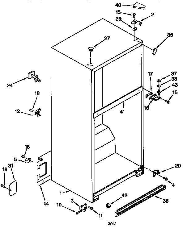 Whirlpool ET20NKXFN01 cabinet diagram