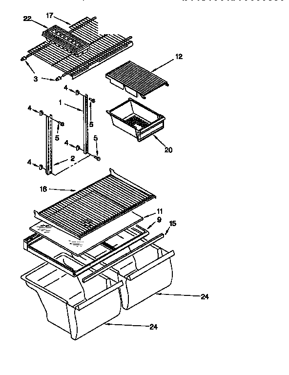 Whirlpool ET20NKXFN01 shelf diagram