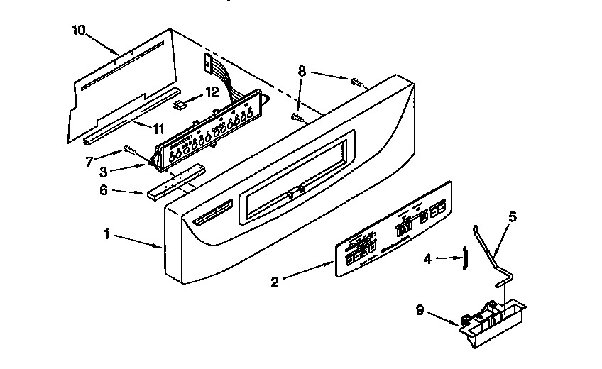 KitchenAid KUDR24SEAL2 control panel diagram