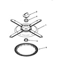 KitchenAid KUDM24SEBL2 lower washarm and strainer diagram