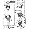 KitchenAid KUDM24SEBL2 pump and motor diagram