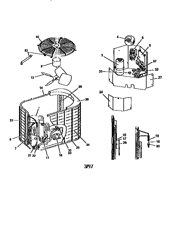 York E1RA030S06A heat pump-outdoor unit diagram