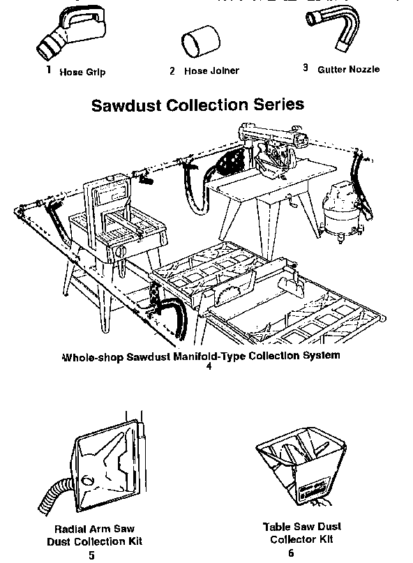 Craftsman 113177370 accessories and sawdust collection series diagram