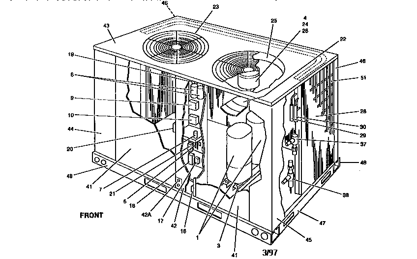 York H1CE150A58B condensing unit diagram