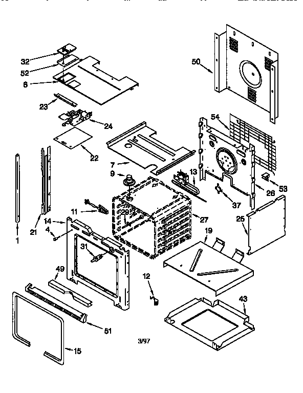 KitchenAid KEBS177DWH1 oven diagram