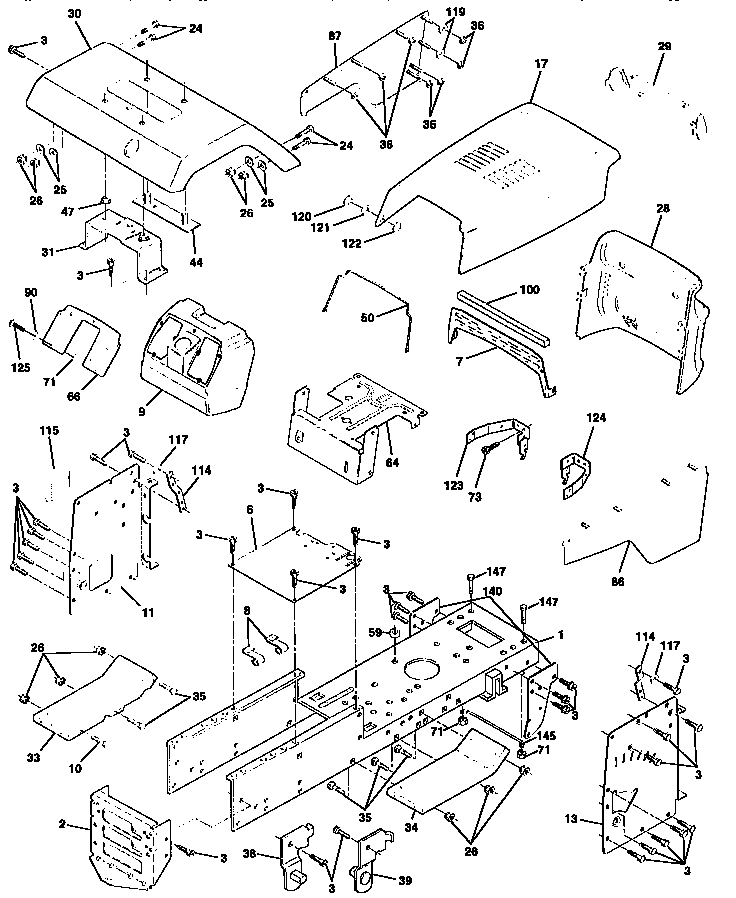 Craftsman 917258691 chassis and enclosures diagram