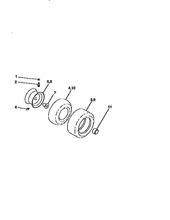 Craftsman 917258691 wheels and tires diagram